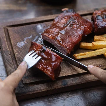 Churrasquitos de Cerdo Salsa Barbacoa